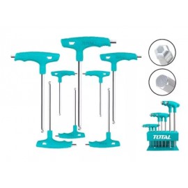 TOTAL - SET 8 CHEI IMBUS CU PUNCT IN T: 2-10MM, CR-V (INDUSTRIAL)