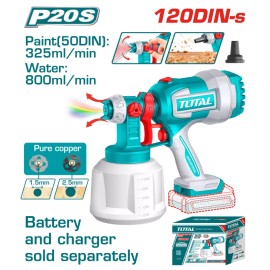 TOTAL - PISTOL DE VOPSIT - 800ML - LI-ION - 20V (NU INCLUDE ACUMULATOR SI INCARCATOR)
