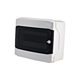 Dulap distrib. apl. IP65, 12UH, 1 rând, cu uşă transparentă