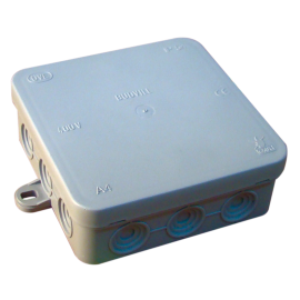 Doză de legături flexibilă, pe tencuială, gri